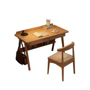 데스크 노트북 원목 고무나무 책상 여성용 원목책상1000 글쓰기 엔틱 자취방