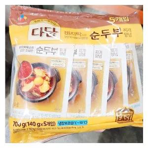 다담 바지락 순두부찌개 양념 140g X 5개입