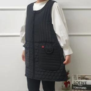 네꼬클럽 누비조끼앞치마 누빔 기모안감 따뜻한 포근한 수납력좋은 겨울 앞치마 시장 김장