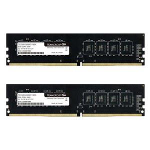 TEAMGROUP 엘리트 DDR4 16GB 키트(2 x 8GB) 2666MHz(PC4-21300) CL19 UDIMM 288 핀 데스크톱 메모리 - TED416G2666C19DC01