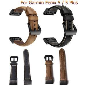 Garmin Fenix 5/5 플러스 패션 스마트 워치 밴드 팔찌용 가죽 손목 시계 스트랩 이지 핏 퀵 링크 벨트 22MM