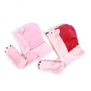 유아 겨울모자 목도리 후드 워머 털모자 어린이 아동 방한모 넥 뮤뮤퍼