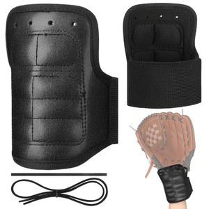 야구 액세서리 용품을 위한 오른손 및 왼손 포수용 스트랩 가죽 보호 장갑이 있는 소울첸 손목 보호대