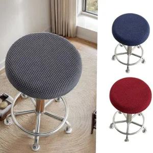 고탄력 의자 커버 둥근 밴딩 방진 원형 의자 커버 방지 스툴 스판 피아노 방석