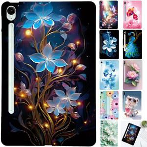 삼성 갤럭시 탭 S10 FE 플러스 13.1인치 S8+ S9 FE+ S8 X800 T730 S7 플러스용 실리콘 태블릿 케이스 TPU 페인티드 커버