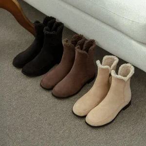 [소보제화](NEW VER.) 드우먼 털안감 스웨이드 미들부츠 2cm