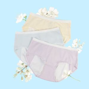 르브니 주니어 여름위생팬티 학생 생리팬티 넓은방수 CW 솜이 3종