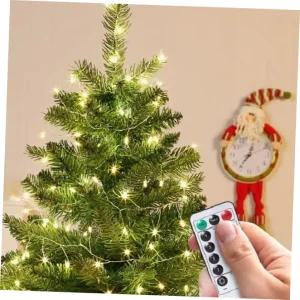 소형트리장식 LED 실버와이어 지네전구 웜색 200구