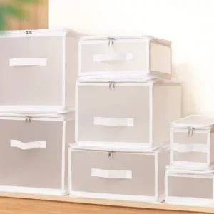 옷 정리함 접이식 수납함 투명 리빙박스 다용도 깔끔한 수납 장난감 아동 이불 침대