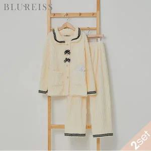 [블루레이스] 브레이드 리본 수면 잠옷 세트_B5W1AC9141