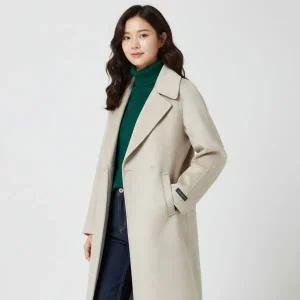 CC콜렉트 벨티드 핸드메이드 캐시미어 롱 코트 C254MSG176