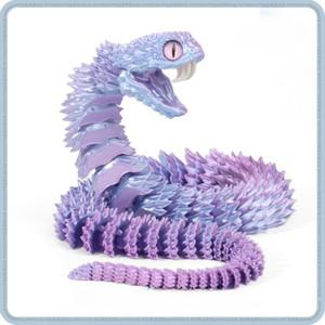 3D 프린팅 뱀 바이퍼 30CM 공예품 11.8인치 선물, 인터넷 유명인 창의적인 피규어, 관절 활동 가능