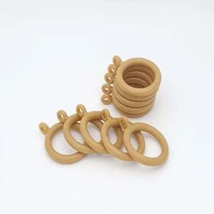 커튼링 미니 10p 1세트 우드색 내경2.6cm