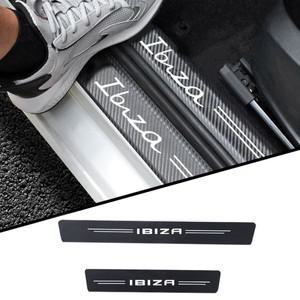 문짝 씰 보호대 스티커 PU 가죽 탄소 섬유 좌석 IBIZA 자동차 액세서리 4 개