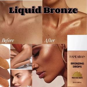 방수 태닝 로션 오래 지속되는 얼굴  다리 메이크업 균일한 톤 바디 파운데이션 쉬머 골드 브론즈 컨투어