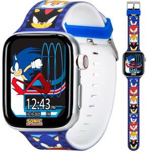 소닉 더 헤지혹 키즈 스마트워치 u2013 블루투스 통화, 메시지, 카메라, 음악, 수면 추적기, 피트니스 및 활동 앱 u2013 6가지 시계 얼굴, 터치스크린, USB 충전식 u2013은 손목에 5.5인치에서 8인치까지 맞습니다