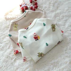 산타몽 피치기모 티셔츠 신축성좋은 국산 강아지옷 루나몽 애견 반려견 가을겨울 크리스마스