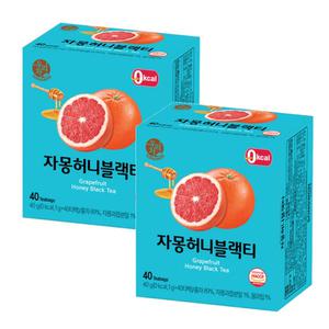 송원 자몽 허니블랙티 40T x 2개 (80T) 제로칼로리 홍차 자몽 과즙 분말
