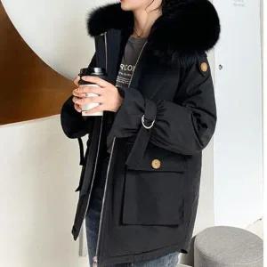 [RGK7432R]안감퍼 퍼프 소매 아우터 야상 겨울 데일리룩