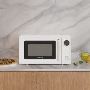 쿠잉 레트로 전자레인지 MC-R20E 화이트 20L 미니 소형