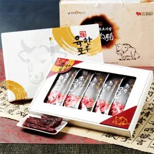 [장흥축협] HACCP인증 국내산 한우육포 선물세트 1호 40gx6봉