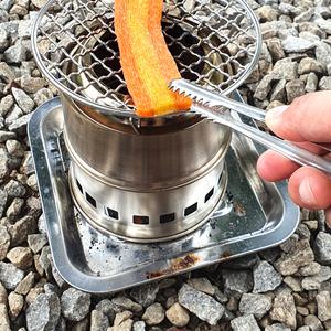 우드스토브 재받이 백패킹 캠핑 불멍화로대 재받침 다용도 플레이트 미니쟁반