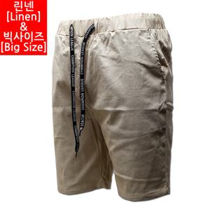 [쿨제이]남자 빅사이즈 밴딩 린넨 스판 마 반바지1 03 BJ 225