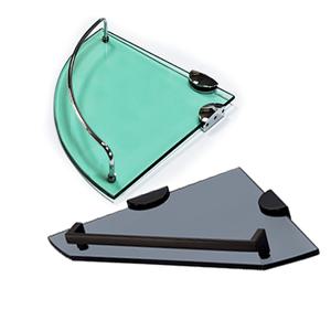 강화유리코너선반/비취색강화유리 8mm/블랙코너/수입/국산