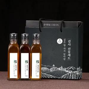 [우리농산]고소한 참,들,생들기름 3종 선물세트 (참기름180ml + 들기름180ml + 생들기름180ml)