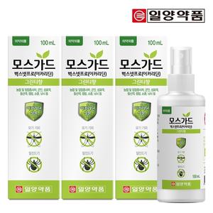 [일양약품] 모스가드 스프레이(모든연령사용가능,모기,진드기기피/100ml) 3통