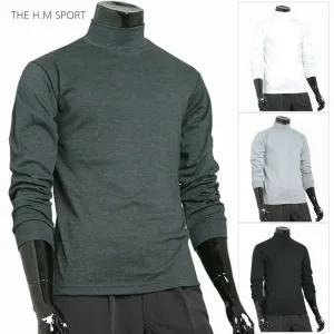 남자 목티 폴라티 면 목폴라 반목 기모 레이어드 이너