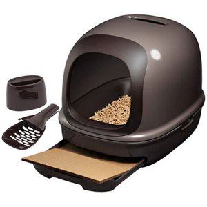 [멍멍몰]가오 돔 화장실 후드형 세트 - 브라운