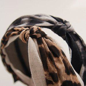 [제이로렌] H0517 헤어밴드 레오파드 패브릭 머리띠