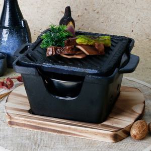 미시와 숯불 미니화로 받침세트+고기불판 가정용 캠핑 개인 1인 화로 바베큐그릴