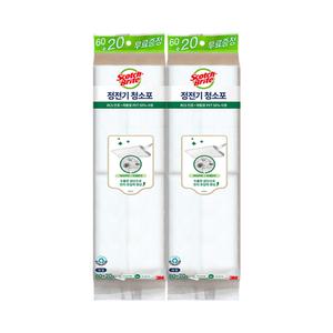 3M 정전기청소포 대형 80매 x 2개 먼지청소 미세먼지제거