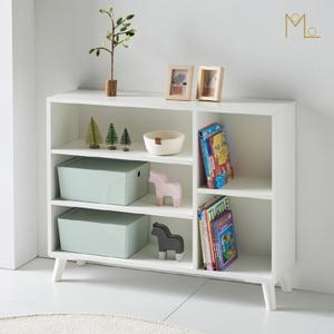 [모로] 보스 1000 5칸 복합교구장 낮은책장 3단책장 전면책장 거실책장 아동책장 오픈책장 책장