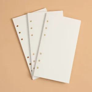 스케치 메모장 6공 무지 다이어리 리필속지 135매(A6)