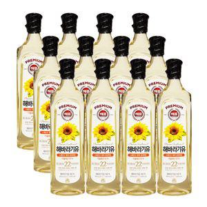해표 프리미엄 해바라기유 900mL x 12개