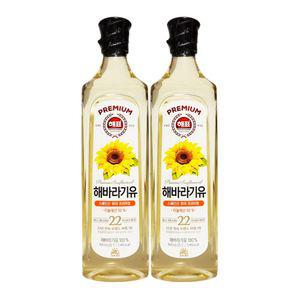해표 프리미엄 해바라기유 900mL x 2개