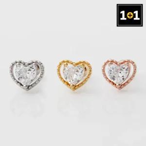 [메리그린] 하나+하나더 써지컬 피어싱 러브비트 3종 택1