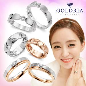 [골드리아] 14k 웨딩&다이아 커플링/남+여 한쌍/예물반지/금커플링/정품골드/인기상품