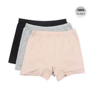 여성 사각팬티 2부 속바지 드로즈 자연섬유 여자 네모팬티