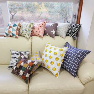 솜포함 소파쿠션 35x35 50x50 의자 등받이 차량용 카페 쿠션 집뜰이선물