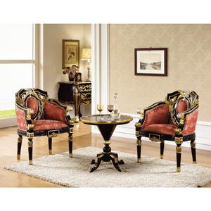 SL겔러리 엔틱 럭셔리 2인용 티테이블세트 패브릭 미숀