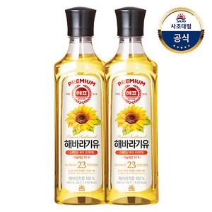 [사조대림] 해표 해바라기유 500ml x2병 /식용유/오일/기름/튀김