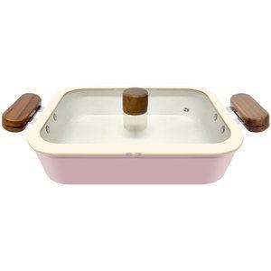 피키피키 직사각전골, 22x28cm, 핑크, 1개