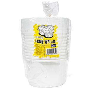 아이존 일회용 다회용 탕기 6호 3.2L 10P ( 탕 국 그릇 냉면 칼국수 백숙 찜 배달음식 용기 그릇 포장