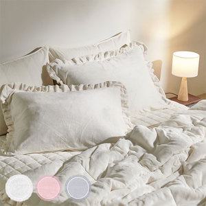 melisa 플란넬 부드러운 극세사 차렵이불 Q+베개커버 2장