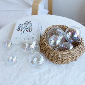 [달리베리] 크리스마스 비누방울 투명 유리볼 오너먼트 10cm(4입 1세트) 트리장식