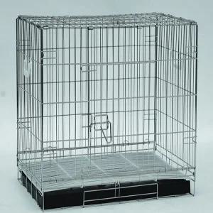 크롬 철장 소형/접어지는 사각철장 이동장 배변판포함